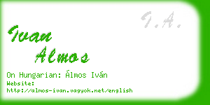 ivan almos business card
